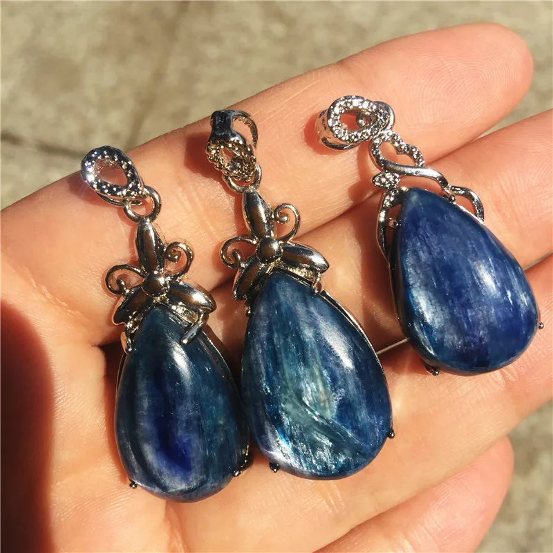 1 шт. красивый натуральный bluestone lady kyanite Кулон Колье оптом натуральный камень подарок на день рождения