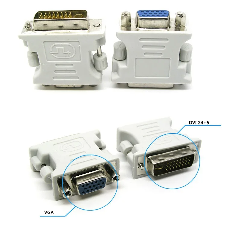 5 шт. DVI 24 + мужчин и женщин VGA конвертер к адаптер | Компьютеры офис