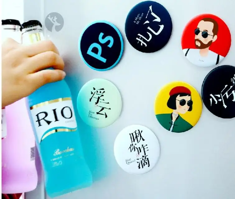 50 PCS Customizable Multi-Function Magnetic Refrigerator Stickers Magnetic Message Board Beer Opener DIY Crafts Materials