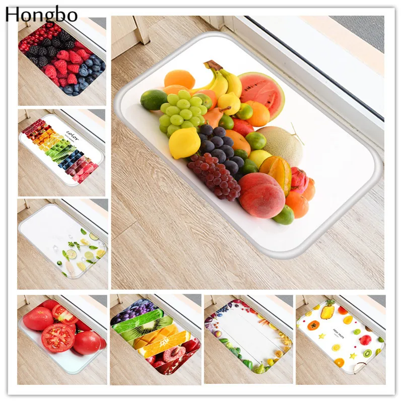 

Hongbo Fruit Pattern Door Mats Outdoor Anti-slip Carpet Kitchen Home Floor Mats Flannel Bedside Rugs Absorbent Bathroom Mat