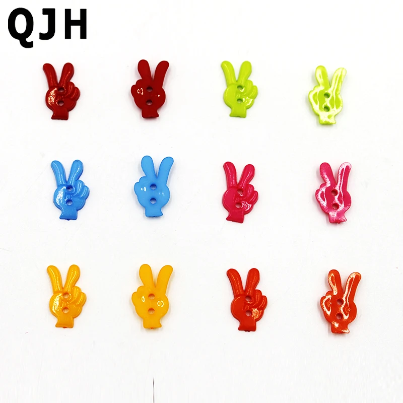 300 шт QJH Детские Швейные Кнопки украшения Смешанные цвета 2 Hole18MM DIY ремесло Кролик