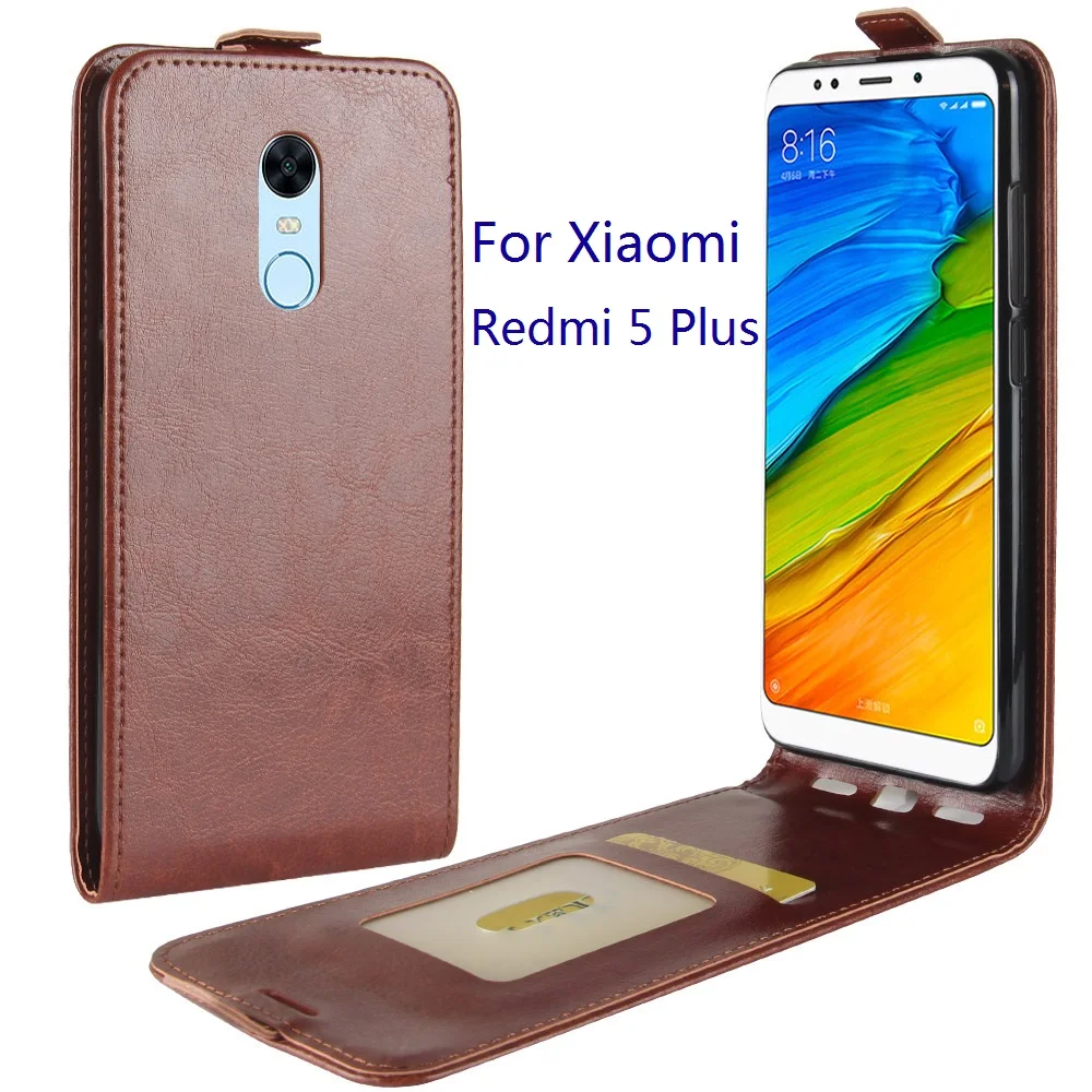 YINGHUI Вертикальный Флип держатель для карт кожаный чехол Xiaomi redmi 5 плюс крышка 360