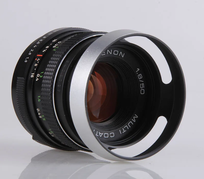 10 шт. черная/серебристая металлическая бленда объектива камеры Резьбовое