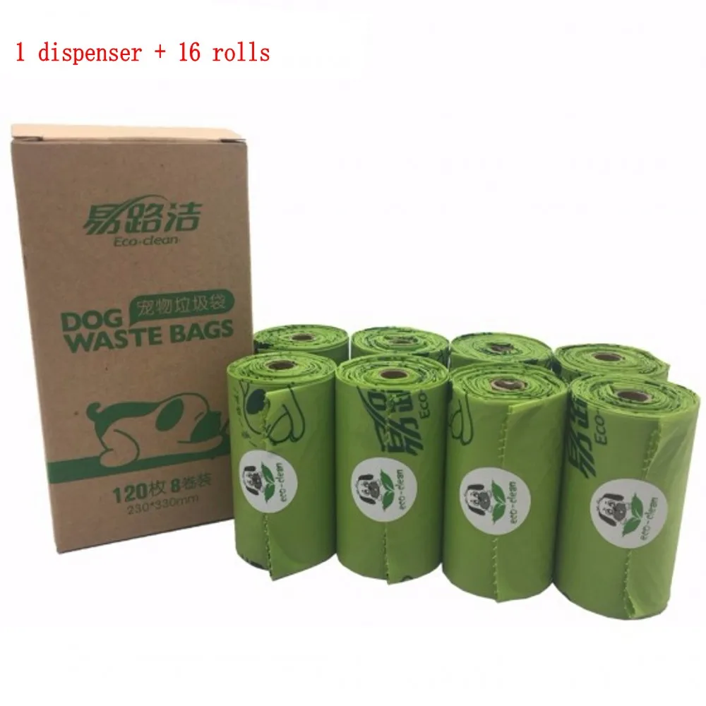 16 Rolls Высокое качество собачий мешок для мусора 24 рулона/упаковка 360 шт утолщенный мешок для чистки какашек подходит для всех домашних питомцев, щенков, кошек, уличных помещений, для уборки мусора - Цвет: 16 Rolls