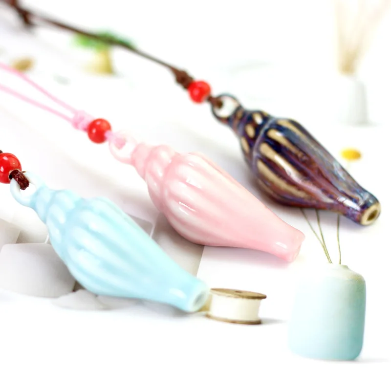 Lidavi богемная Керамика ручной работы в форме листа свисток Красные ожерелья с