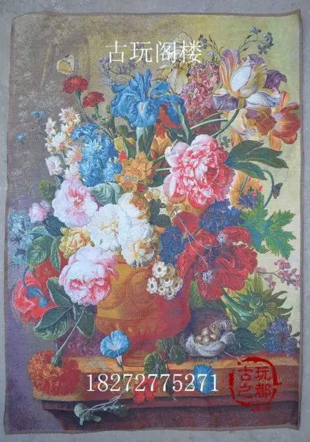 

Chinese collection Thangka embroidery being in full flower diagram