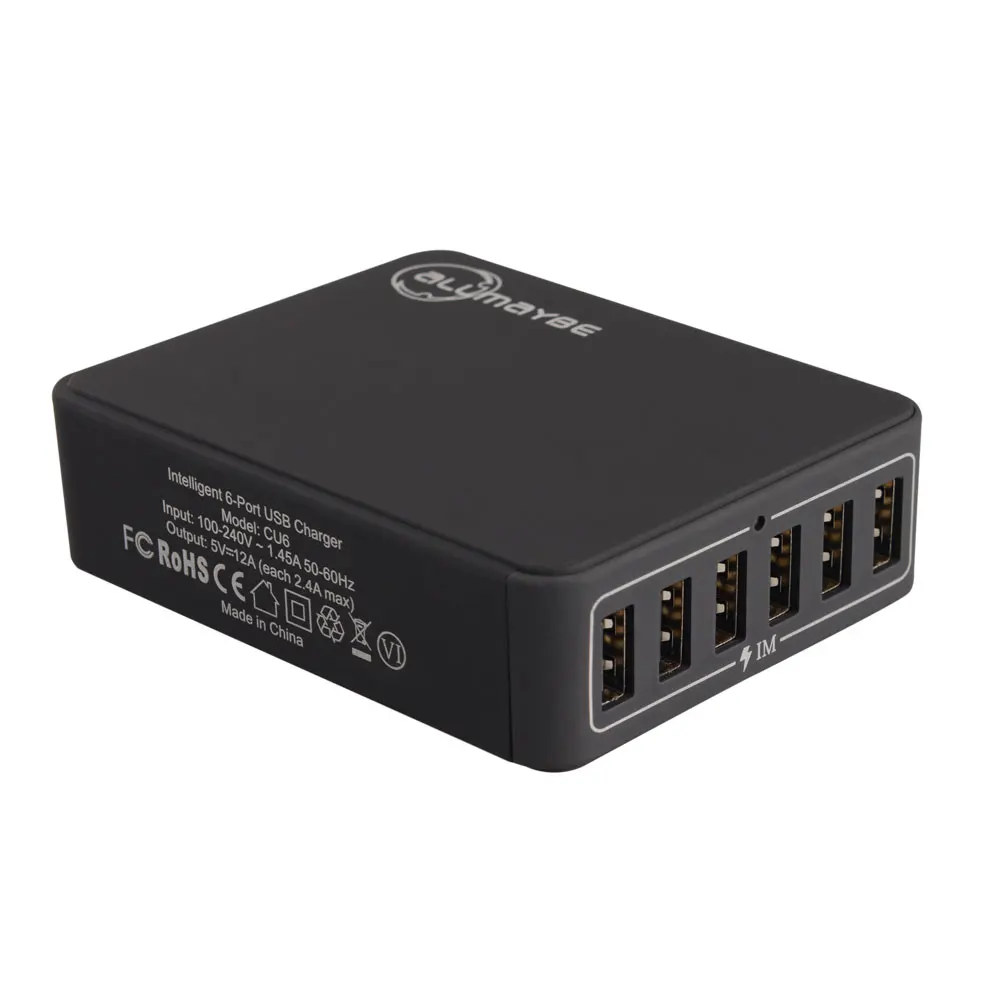 Allmaybe USB зарядное устройство 6-порт адаптер питания настольное зарядная станция