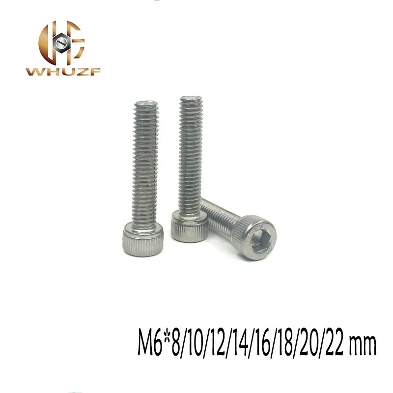 30 шт. M6 DIN912 304 Шестигранная головка шестигранной головки из нержавеющей стали