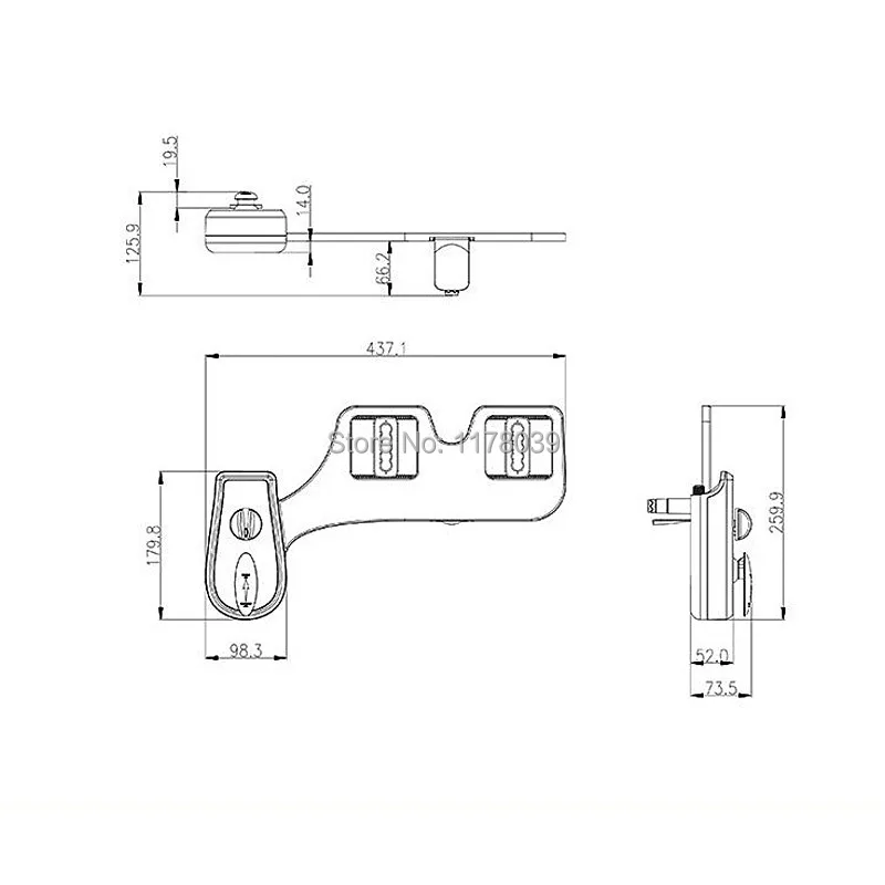 Спрей-смазка для влагалища унитаз ABS пластиковое биде с распылительной насадкой