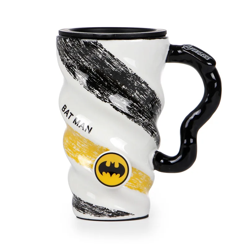 Batman Керамическая большая емкость, чашка для кофе ручной росписи, креативная винтажная чашка, принадлежности для кафе-бара, рельефная индивидуальная чашка для завтрака - Цвет: Batman
