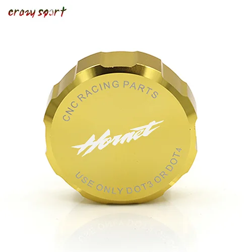 Золотой Запчасти для мотоциклов HONDA CB 600F/900F HORNET 2002-2013 2012 CB600F CB900F Задняя Тормозная жидкость Крышка Резервуара с логотипом - Цвет: Золотой