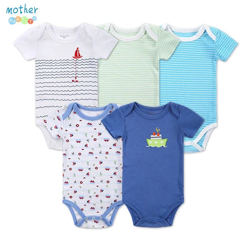 5 шт./лот боди для малышей с принтом новорожденных Одежда маленьких девочек