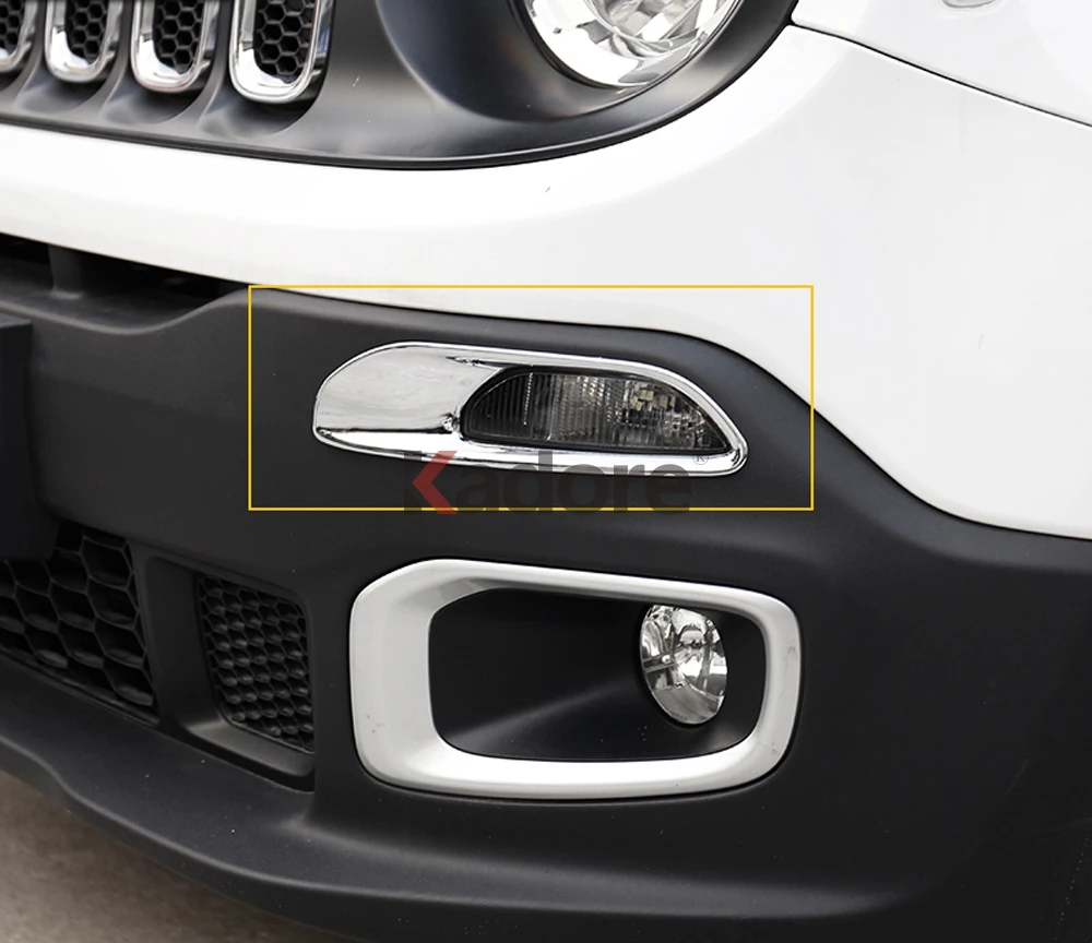 Для Jeep Renegade ABS хром дневного света крышка лампы Отделка Автомобиля-аксессуары для укладки