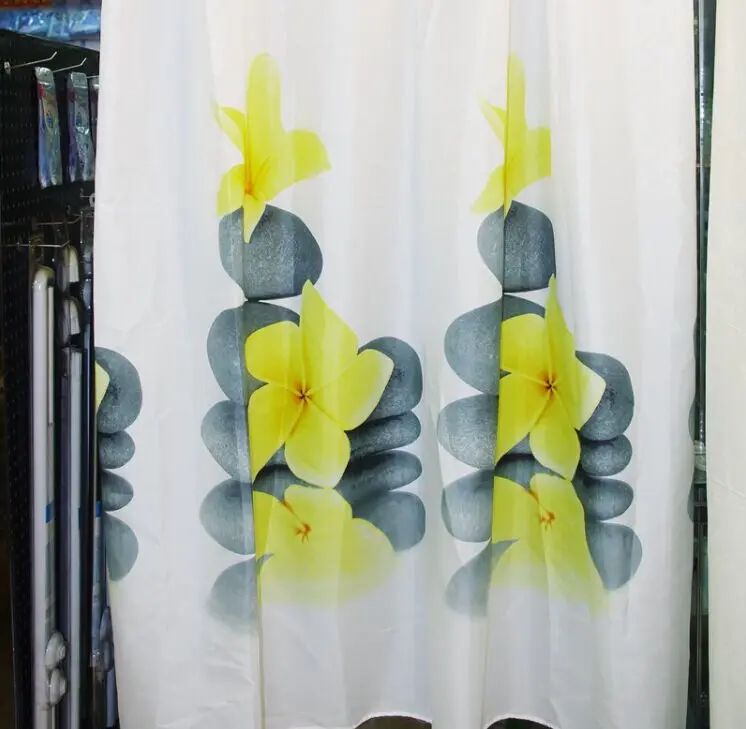 Водонепроницаемая занавеска для душа в юго-восточном стиле Дзен из полиэстера с