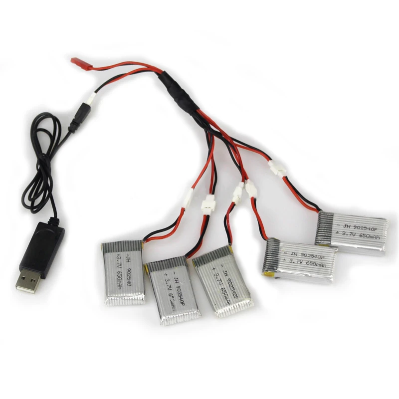 Бесплатная доставка 5 шт. 3.7 В 650 мАч li po батареи syma x5 x5c 1 x5sc rc quadcopter запасной части usb