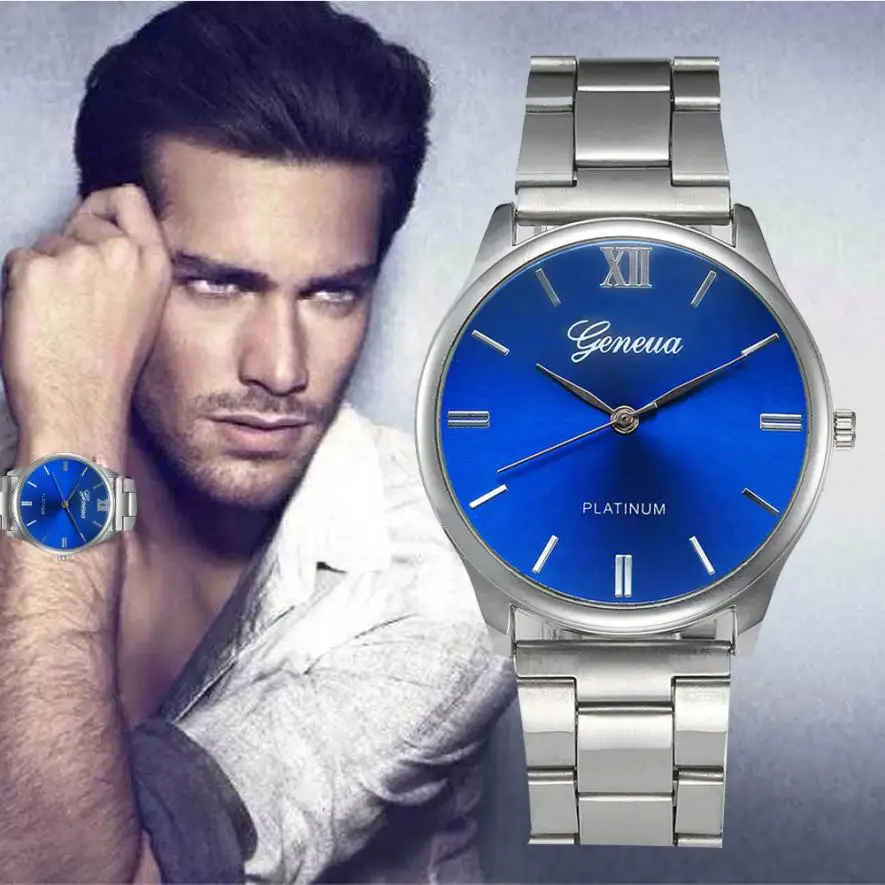 

Timezone #301 Duobla Fashion Women man Crystal Stainless Steel Analog Quartz Wrist Watch Dress Women Watch Clock
