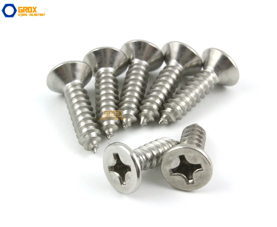 M5 316 нержавеющая сталь Phillips плоская головка саморезы деревянный винт|wood screws|self