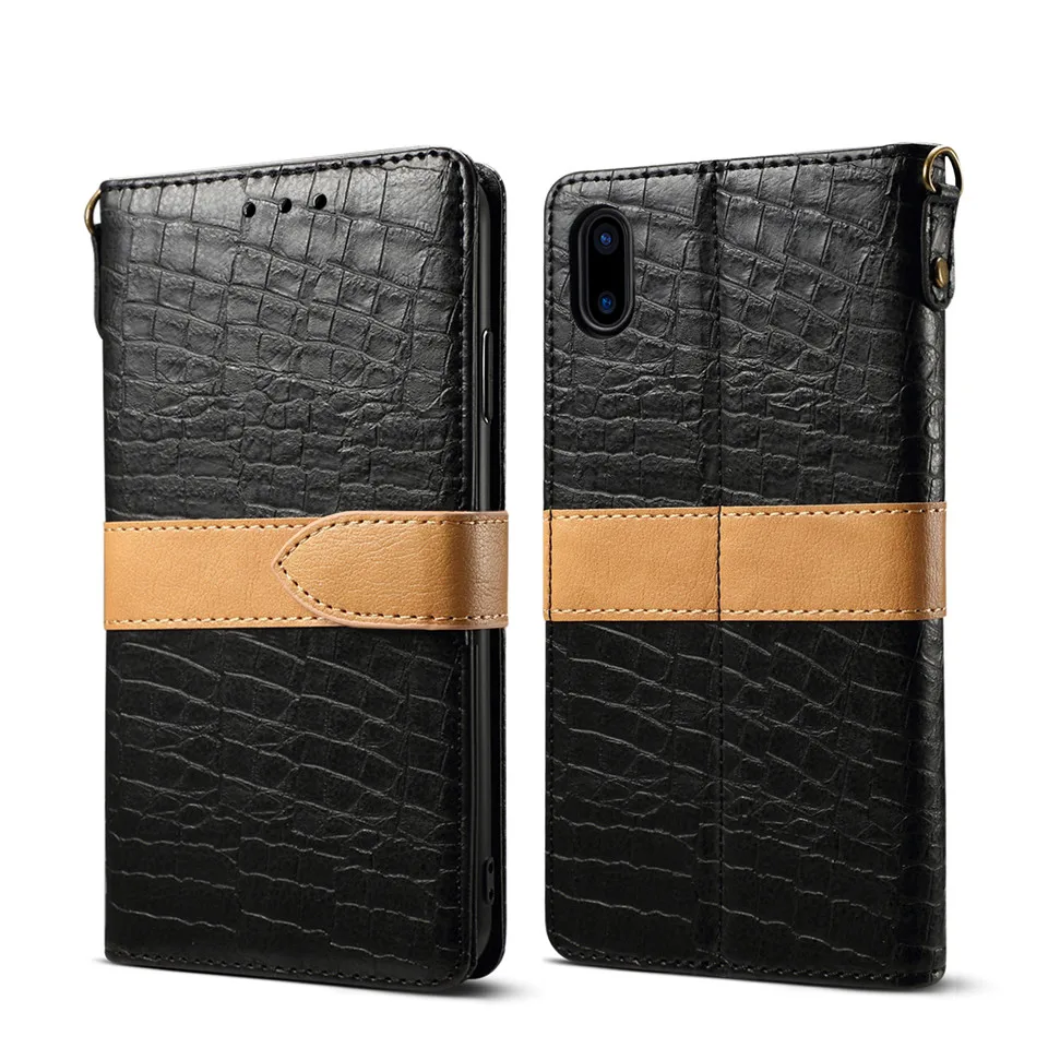 Чехол Кошелек с откидной крышкой для IPhone XS Max XR X 8 7 6 6S Plus роскошный кожаный