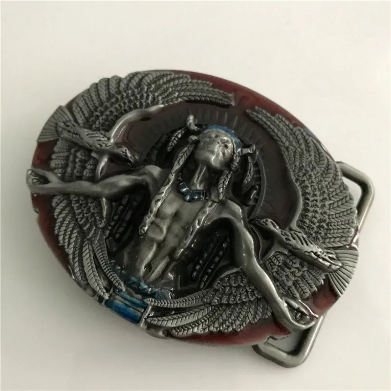 Розничная продажа Новый Стиль Овальный 3D двойной орлы индийский мужской ремень
