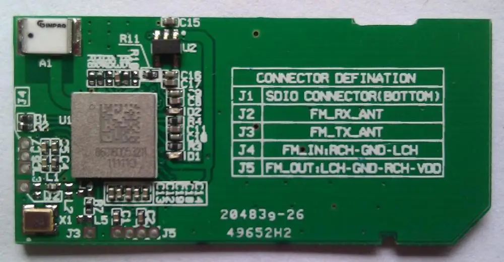 Плата для разработки general SDIO WIFI bluetooth FM беспроводной модуль три в одном
