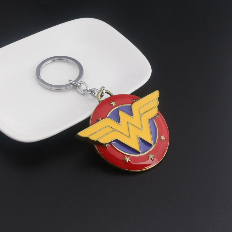 Wonder Woman W брелоки с логотипом Супергерой из Лиги Справедливости высокое качество металлический брелок для ключей мужские автомобильные женские сумки аксессуары