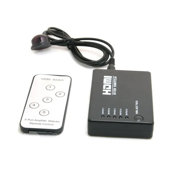 HDMI переключатель 5 в 1 выход портов HDTV 4 1080p с дистанционным управлением|selector