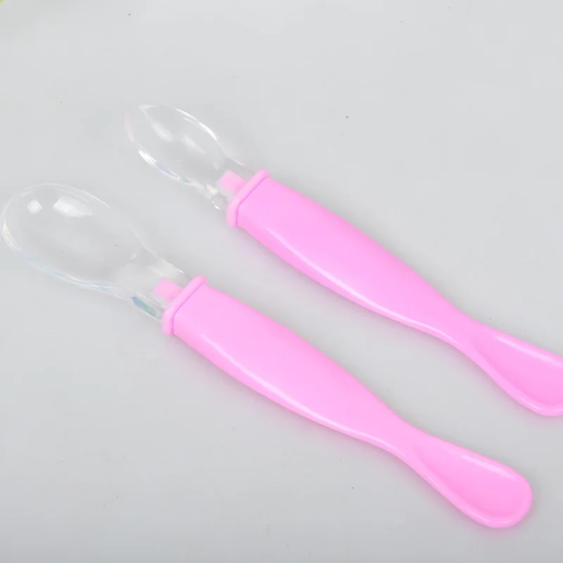 Ежедневное детское Кормление Мягкий для кормления детская посуда ложка Flatware Детские Силиконовые 2 шт набор