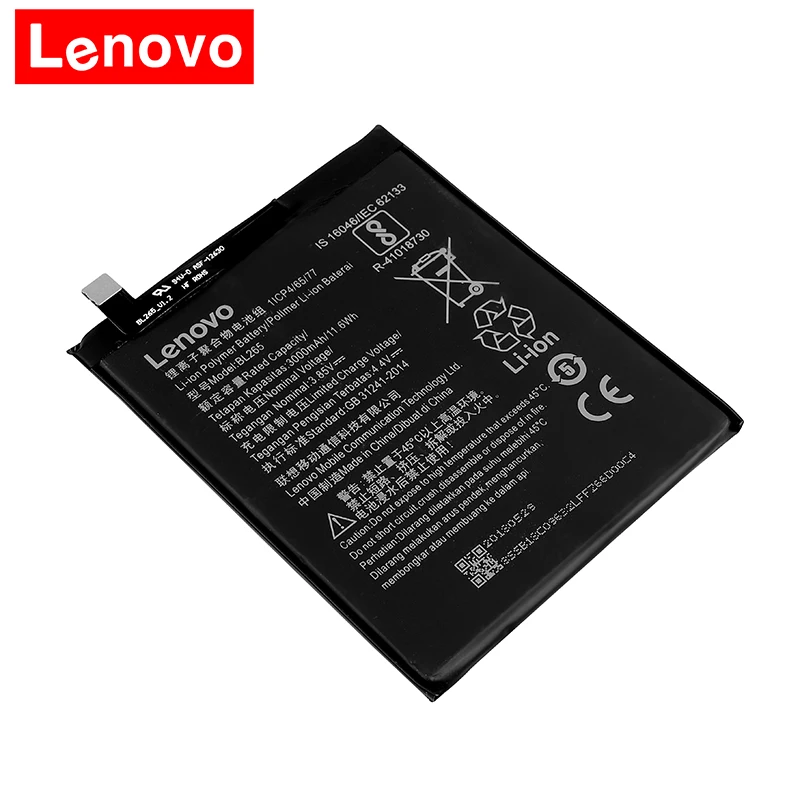 Оригинальный аккумулятор BL265 для lenovo M Kung Fu XT1662 XT1663 батарея bl 265 2018|Аккумуляторы