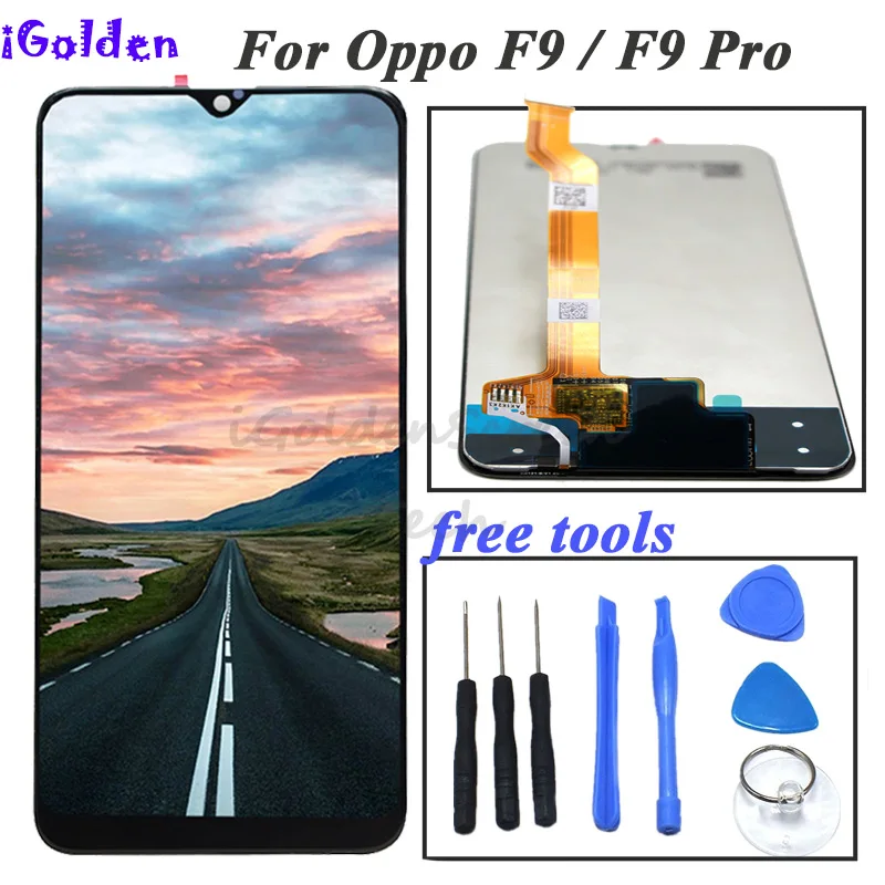 6 3 &quotдля OPPO F9 ЖК дисплей + сенсорный экран дигитайзер стекло в сборе для Oppo CPH1825/F9