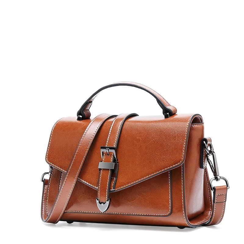 Genuine Leather Small Women Hand Bag Top-handle Bags Vintage Female Shoulder Messenger for Girls Handbag Totes | Багаж и сумки