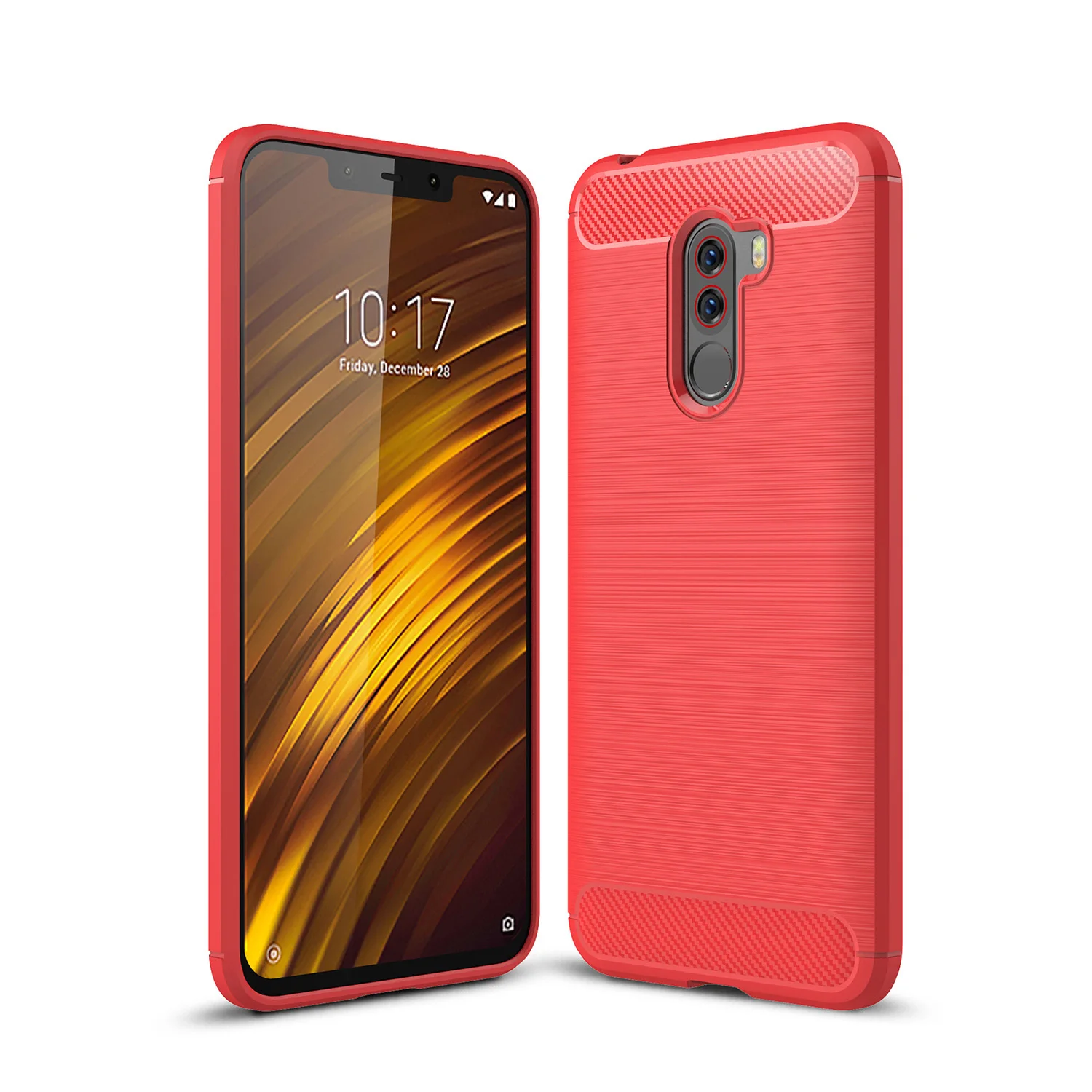 red Чехол для телефона pocophone f1 для redmi note 5 чехол s задняя крышка TPU силиконовый чехол для Xiaomi poco f1 note 4X3 S pro prime 5 чехол s MTK - Цвет: red