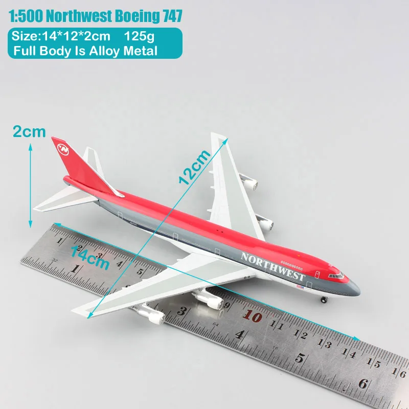 14 см мини-весы Schuco Northwest Airlines Boeing 747 Воздушный самолет металлические модели литья под давлением коллекционные миниатюрные игрушки для мальчиков