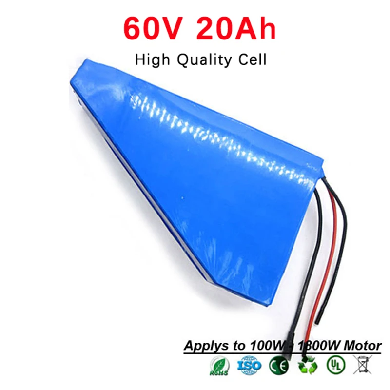 60V 20Ah 1000W электрический велосипед батарея E скутер Треугольник комплект литий