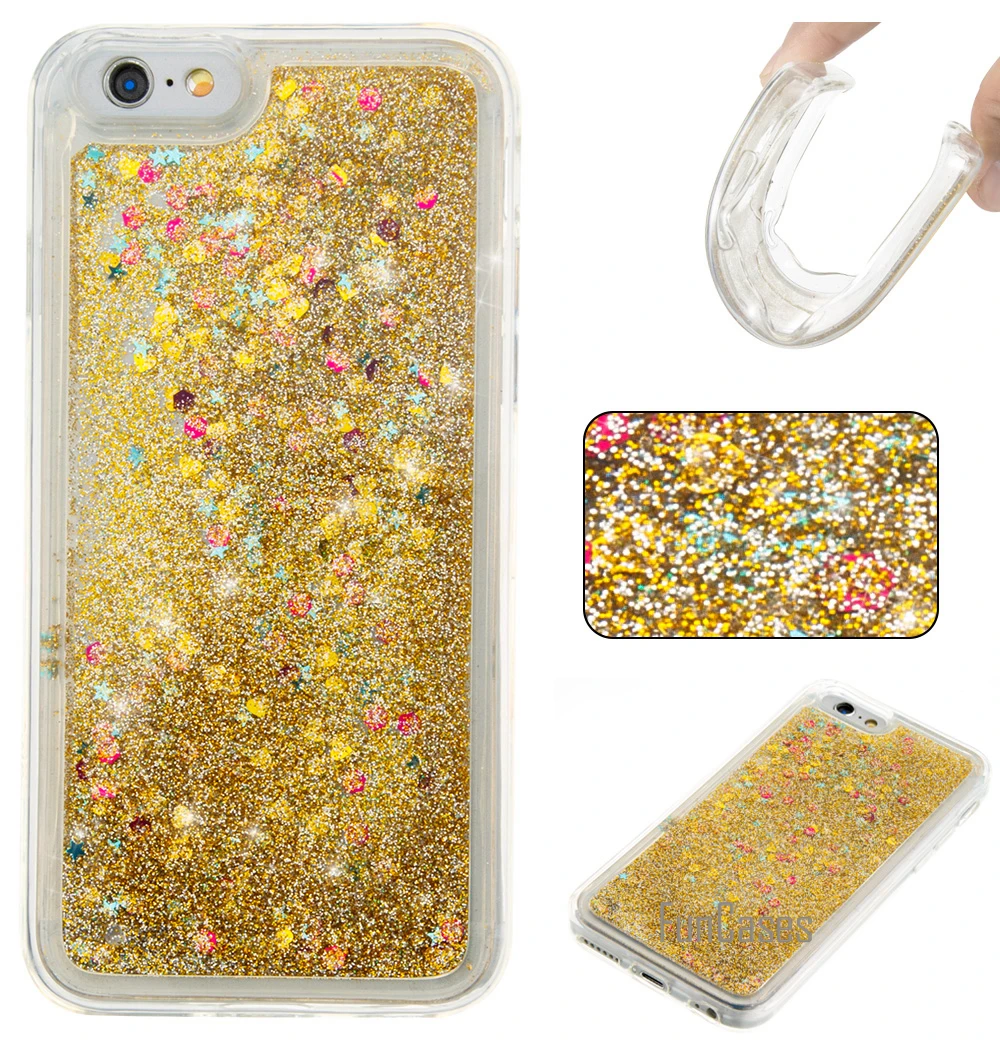 Динамический Жидкий блеск Чехол для Fundas iPhone 5S SE 6 плюс Coque 5 7 Plus чехол 5.5 дюймов