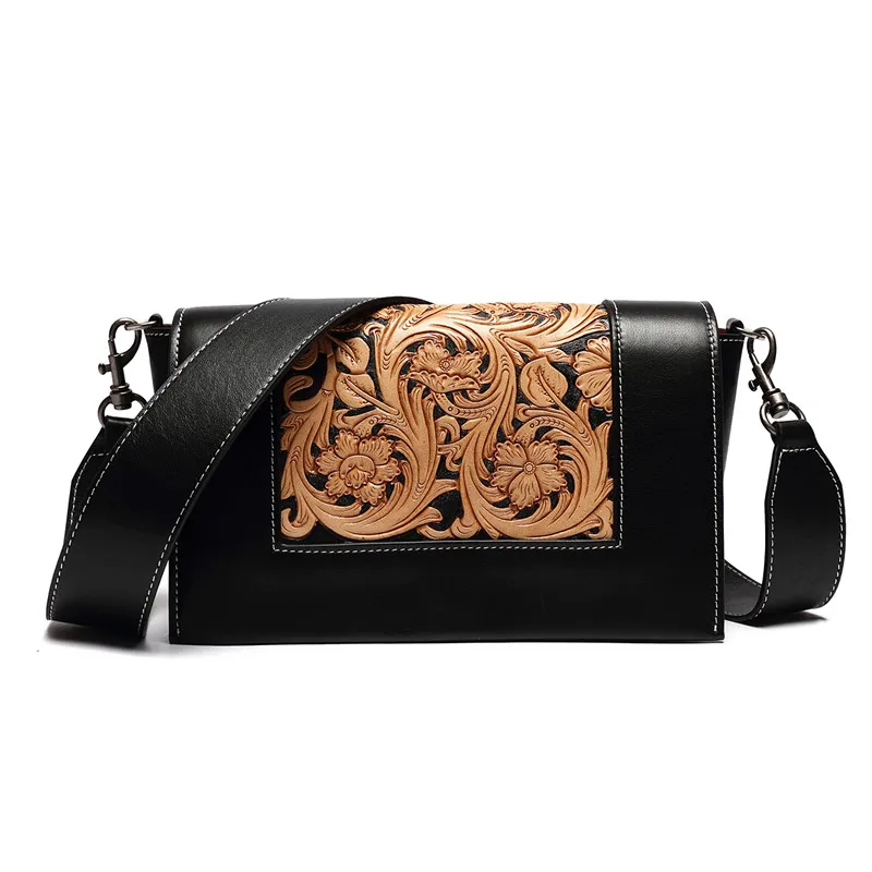 2017 новое поступление резной Итальянский растительного дубления кожи Crossbody сумки