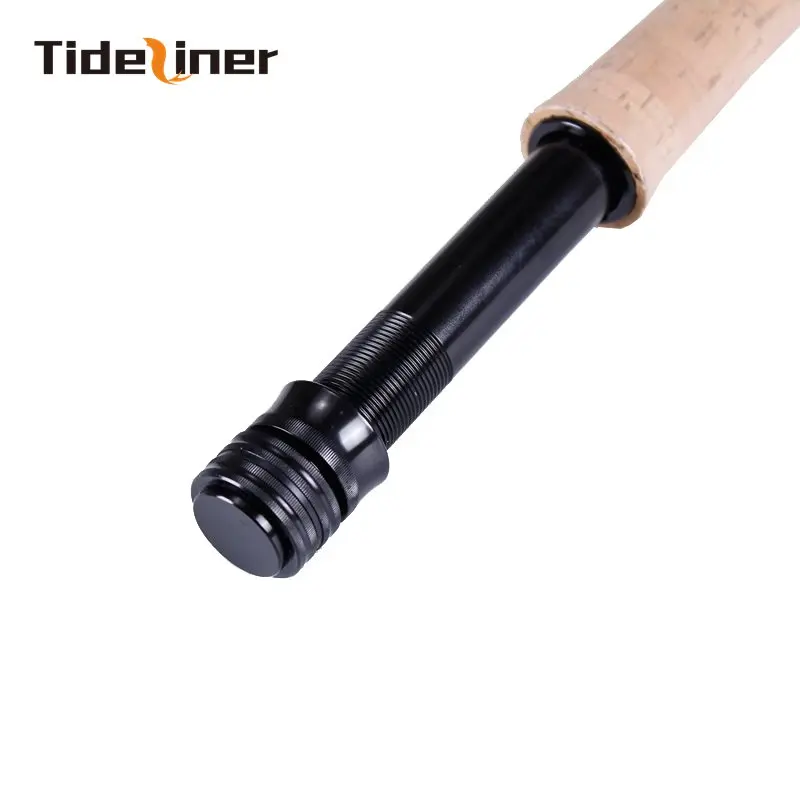 Tideliner Fly fishing rod carbon fiber spinning 2.4m 8ft 3/4# fly rods 4 Segments cork handle slow action tackle | Спорт и