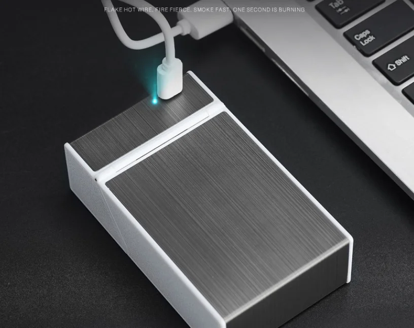Прикуриватель USB Перезаряжаемый Вольфрам турбо зажигалки держатель для табака чехол портативные электронные курительные гаджеты LFB787