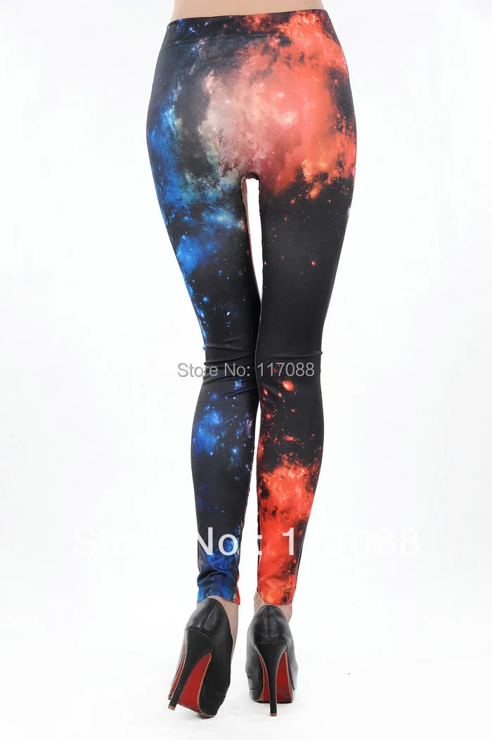 ML7603 женские горячие сексуальные панковские новые брюки Галактика Космос Звезда