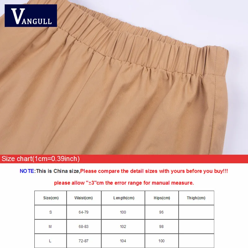 Vangull Solid High Waist Women Pants 2021 New Spring Fashion Side Big Pocket Female Loose Cargo Casual Sweatpants | Женская одежда
