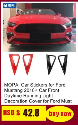 Автомобильные наклейки MOPAI для Ford Mustang+ Автомобильный передний противотуманный светильник, лампа для век, декоративная крышка для Ford Mustang, автомобильные аксессуары