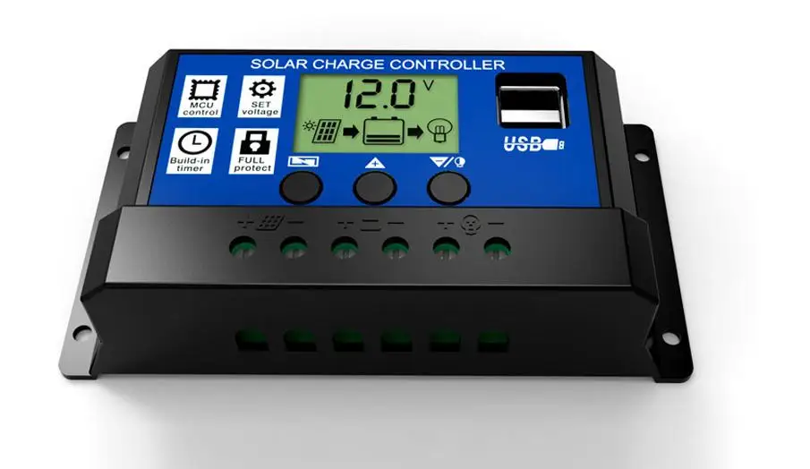 Systerm контроллер солнечной панели 10A 20A 30A 12В/24В ЖК ШИМ батареи PV солнечных батарей