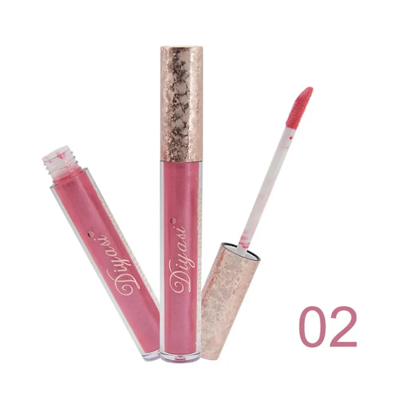 Сексуальные Металлические цвета матовая губная помада водостойкая материя