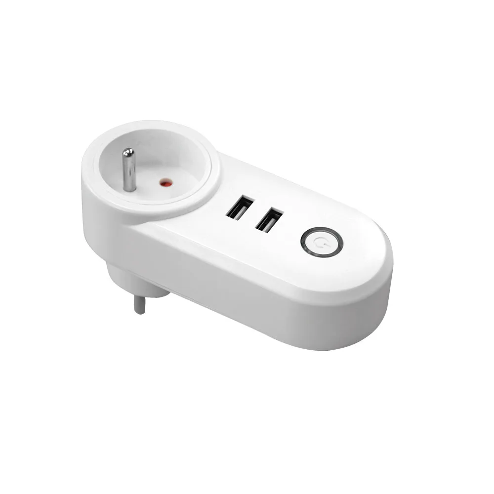 Ewelink Wi-Fi розетка Smart 2-USB 10A розетка FR UK US EU разъем приложение дистанционное управление для Alexa Google Home IFTTT интеллектуальная розетка