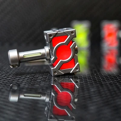 Красный EDC титановый энергетический молоток TurboGlow светящийся материал светящийся молоток нож кулон Тритий трубка нож бусины - Цвет: Красный