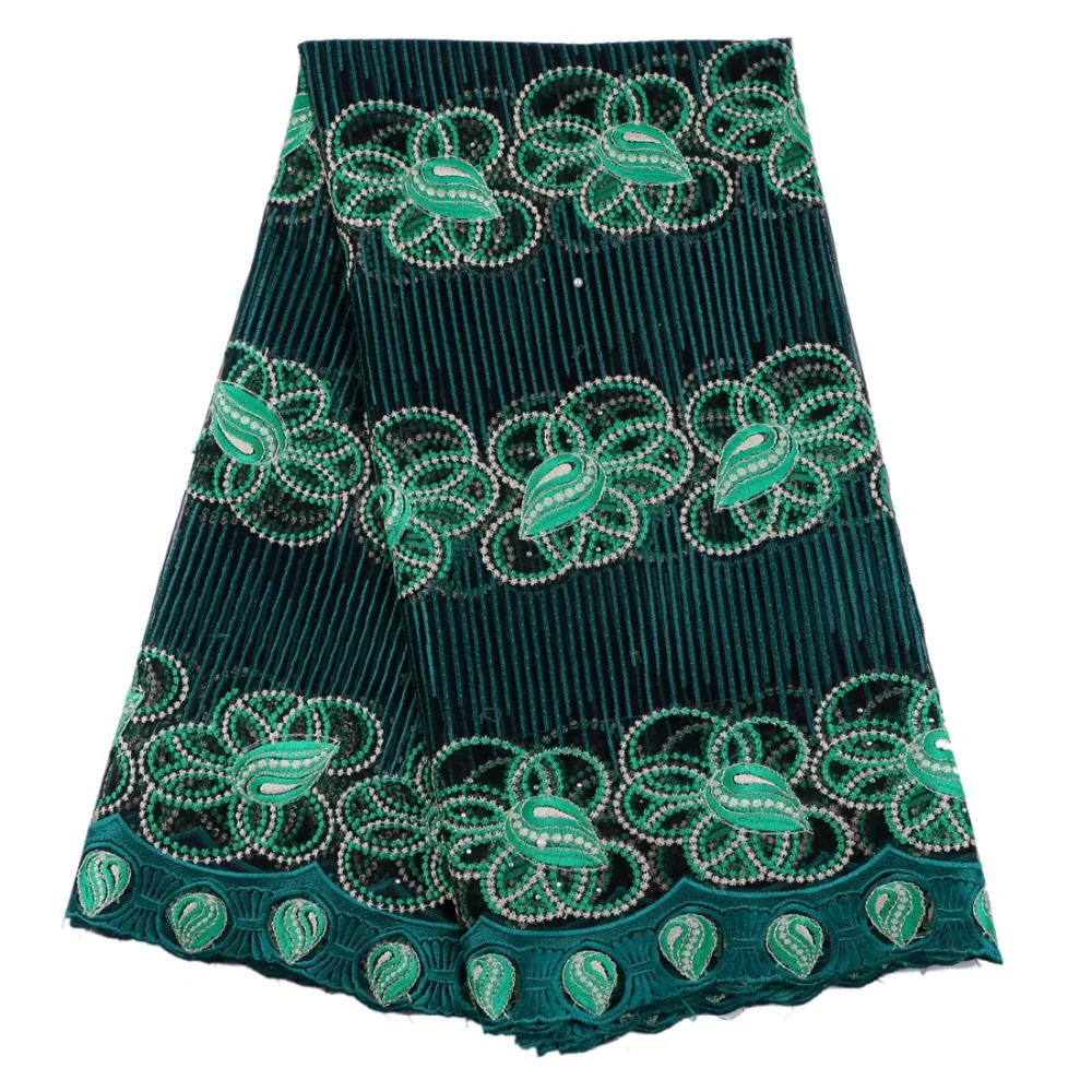 Высокое качество Африканская чистая кружевная ткань с камнями красивый гипюр