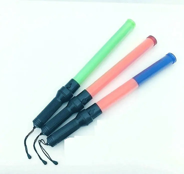 

54CM Battery-powered fire traffic command Light stick LED traffic police safety baton Evacuation life-saving indicator tool