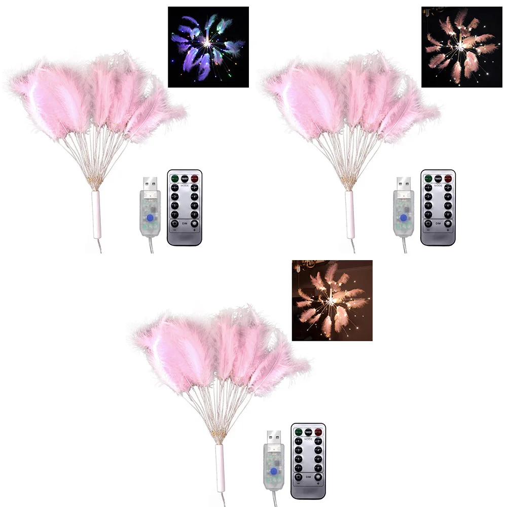 Крылья из перьев подвесной светильник спальня праздничное Рождественское