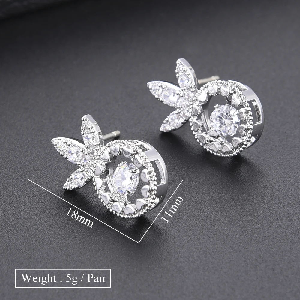 

SISCATHY Charms Pineapple Stud Earrings for Women Cubic Zirconia Crystal CZ Fashion Jewelry Luxury Women Wedding Earrings