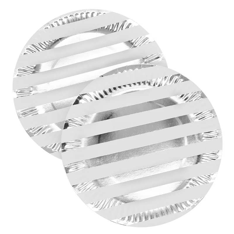 Silver stripe 10pcs 6 шт./лот, коробки для попкорна из золотистой фольги для свадебной вечеринки, украшения для детского душа, подарки на Рождество, день рождения, вечеринку - Цвет: Silver stripe 10pcs