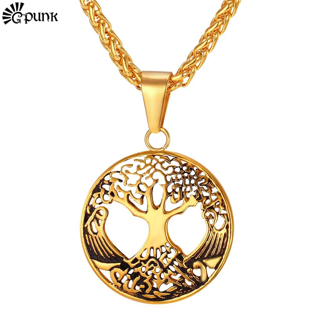 Винтажное классическое древо жизни кулон ожерелье ювелирные изделия для женщин